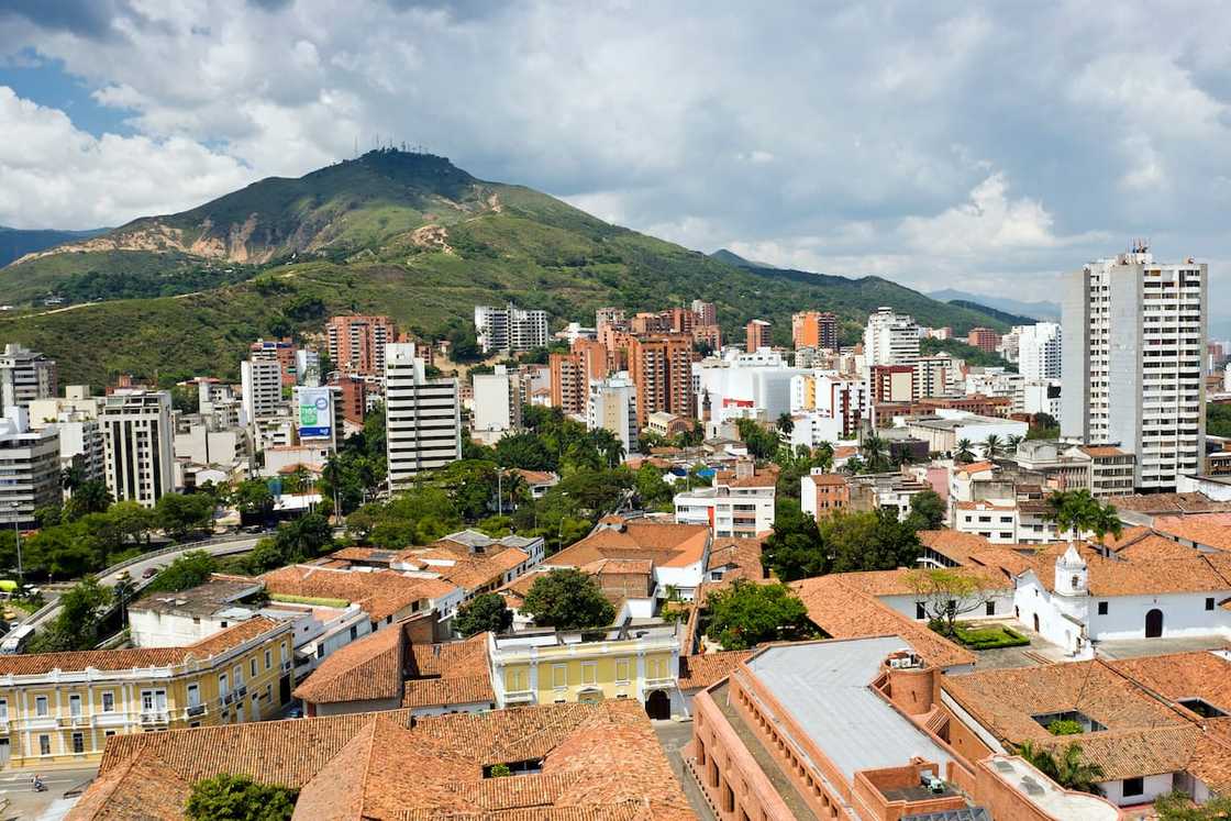An aerial view of Cali, Colombia An aerial view of Cali, Colombia