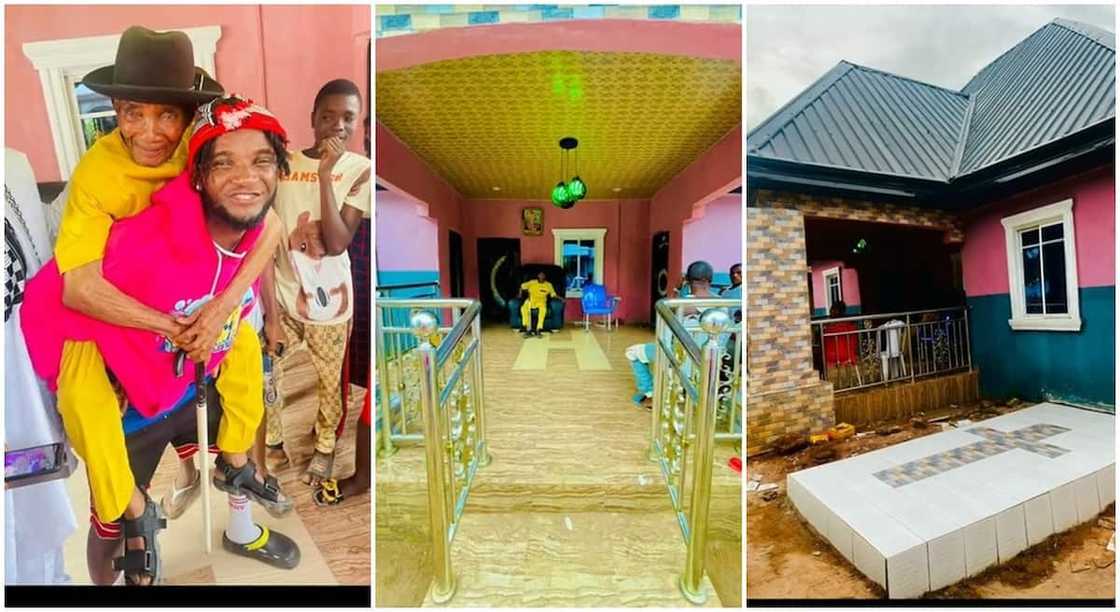 Photos of a Nigerian man who built a new house for his father. Photos of a Nigerian man who built a new house for his father.