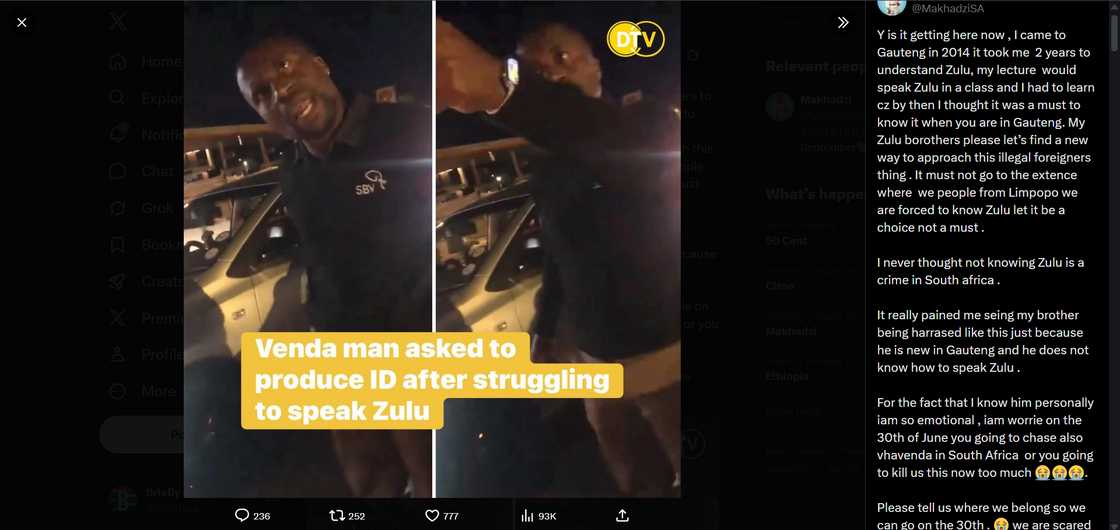 Makhadzi said a Venda man for attacked.