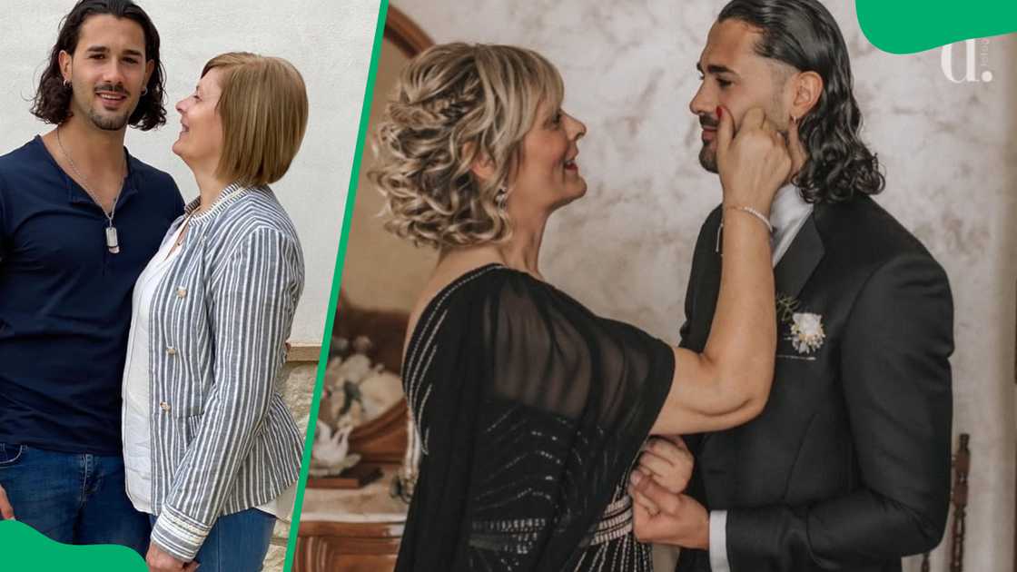 Graziano Di Prima with his mother, Giovanna Di Prima