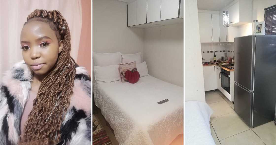 The young lady showed off her pretty home The young lady showed off her pretty home