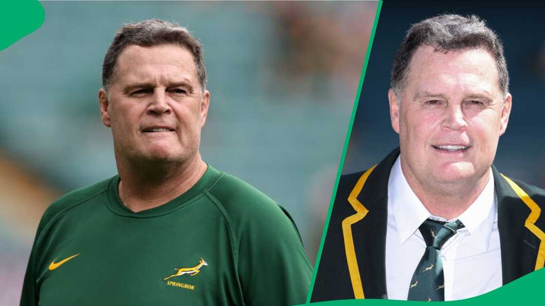 Rassie Erasmus in his Springbok gear on and off the field.