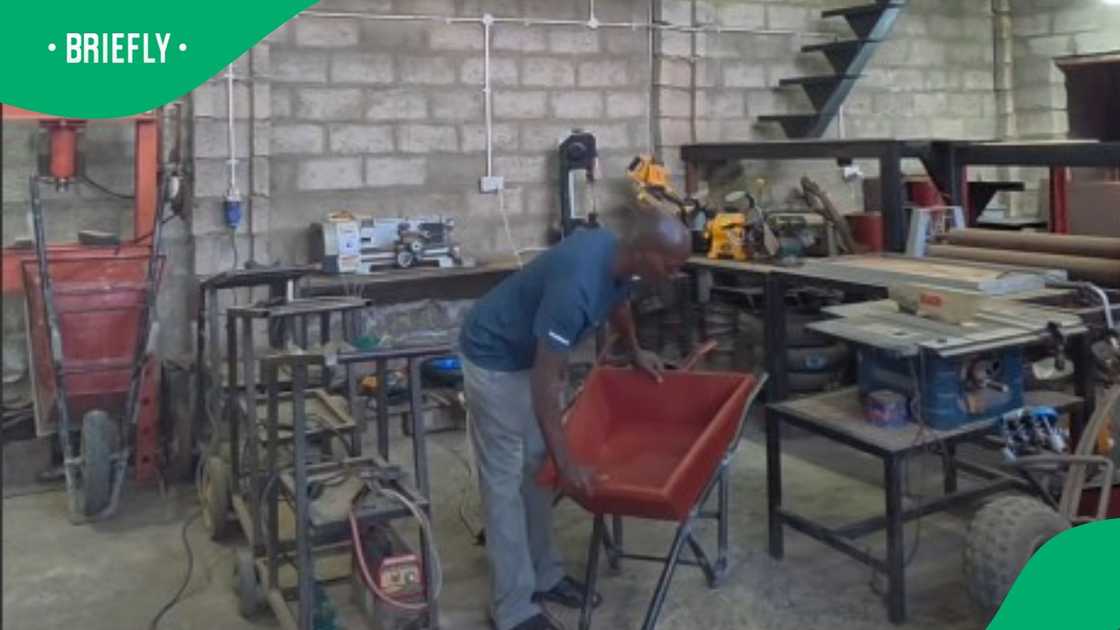 A woman interviewed a Malawaian man who started a factory after returning from South Africa A woman interviewed a Malawaian man who started a factory after returning from South Africa