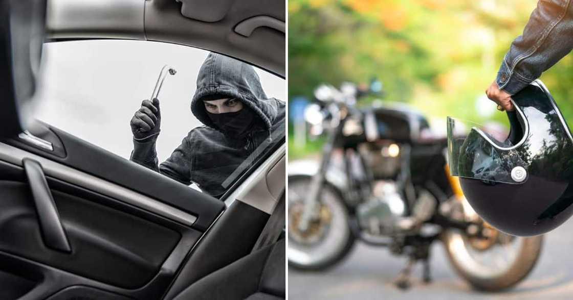 Brave biker stops gang of hijackers Brave biker stops gang of hijackers