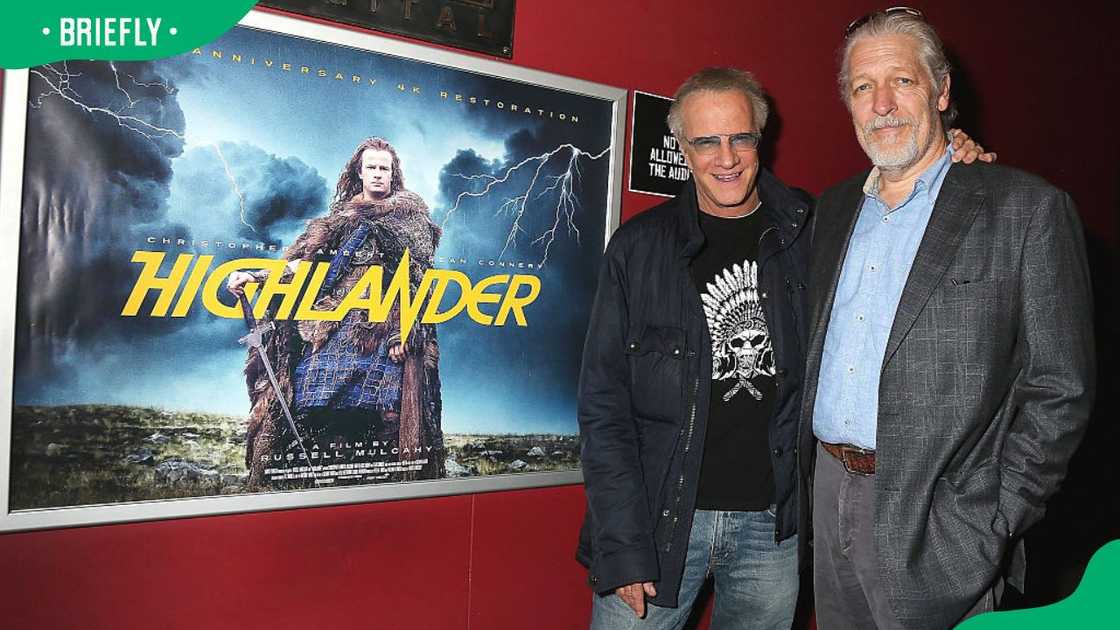 Christopher Lambert (L) and Clancy Brown (R) at Prince Charles Cinema in 2016