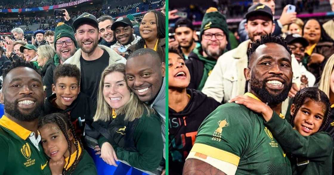 Rachel Kolisi shares sweet moment after rugby match.