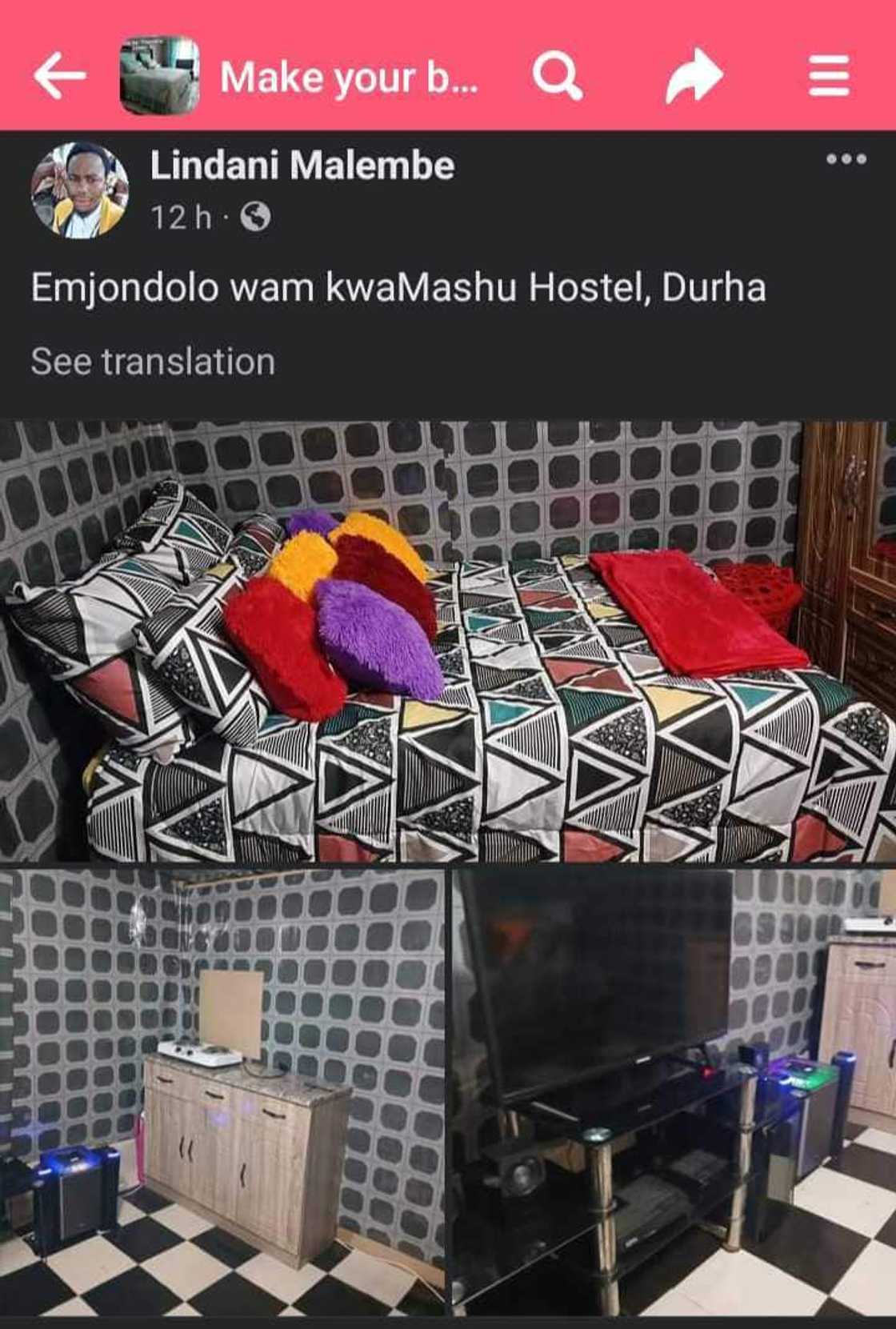 The young man's shack home. The young man's shack home.