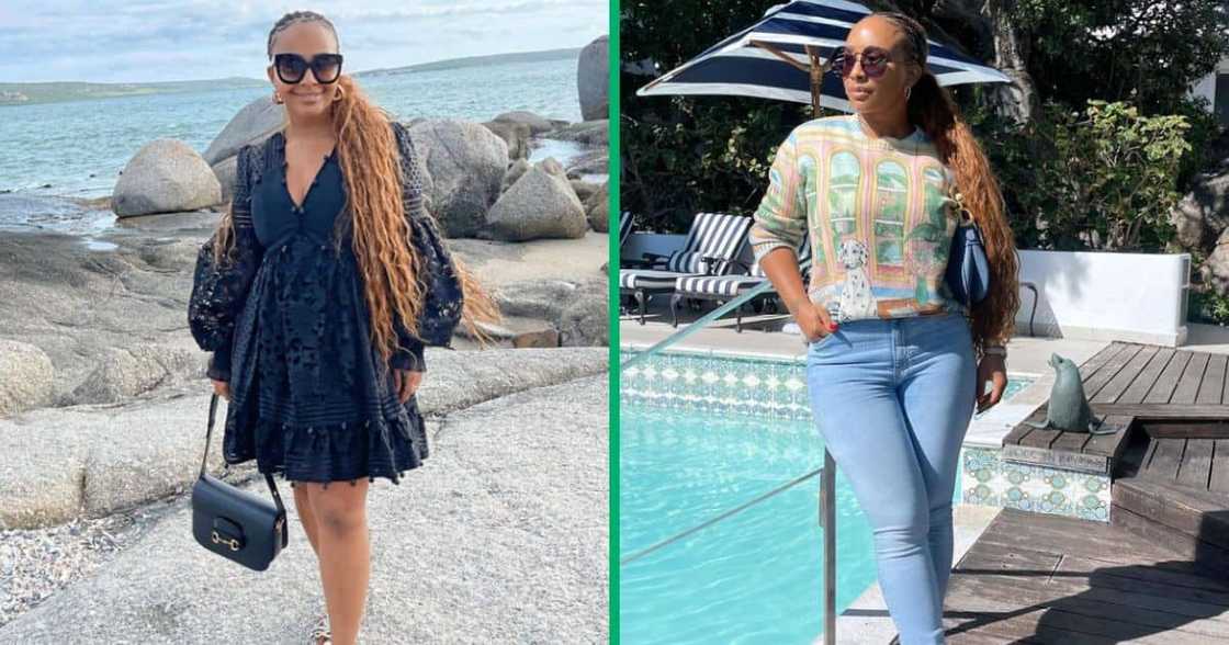 Boity looks stunning on vacation.