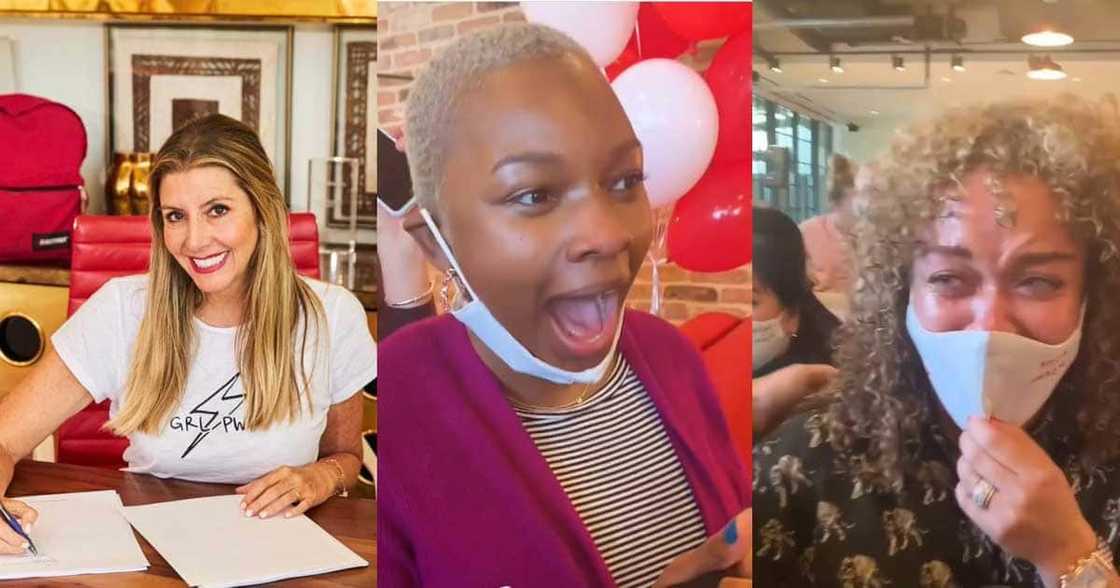 Spanx CEO Sarah, Blakely, gave employees, R140 000, each. Spanx CEO Sarah, Blakely, gave employees, R140 000, each.