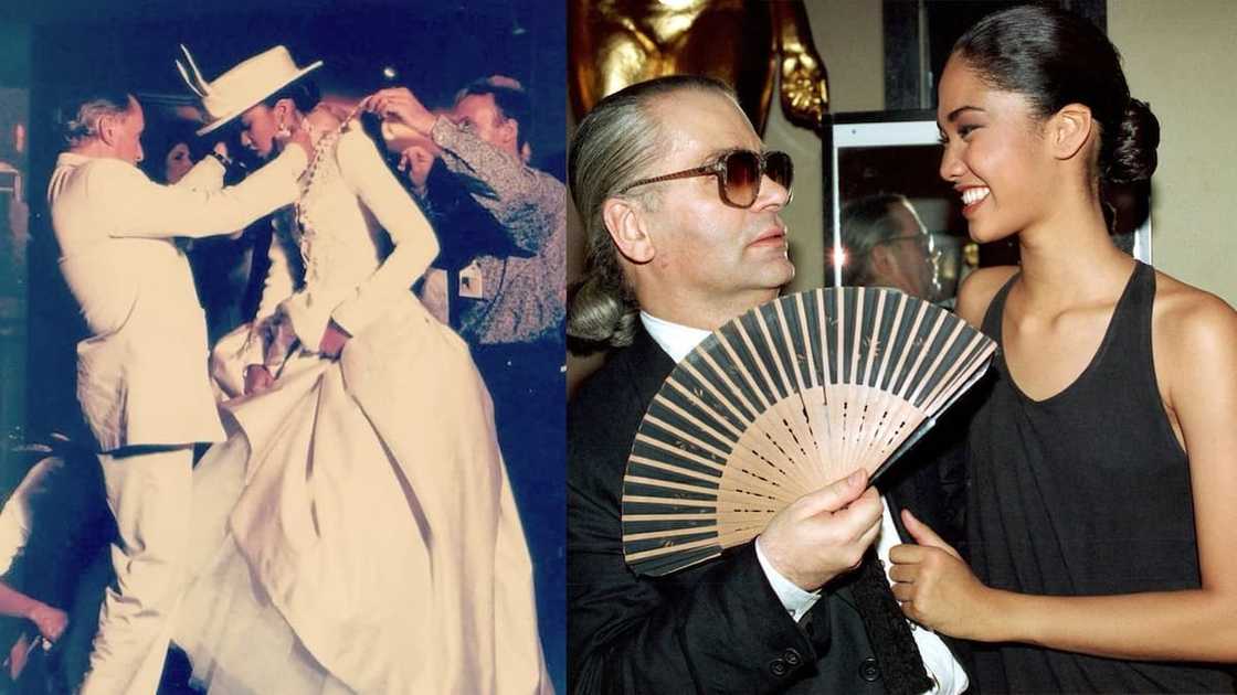 Kimora Lee Simmons with the late Karl Lagerfeld Kimora Lee Simmons with the late Karl Lagerfeld