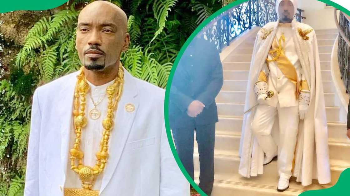 King Yahweh in white and gold outfits King Yahweh in white and gold outfits