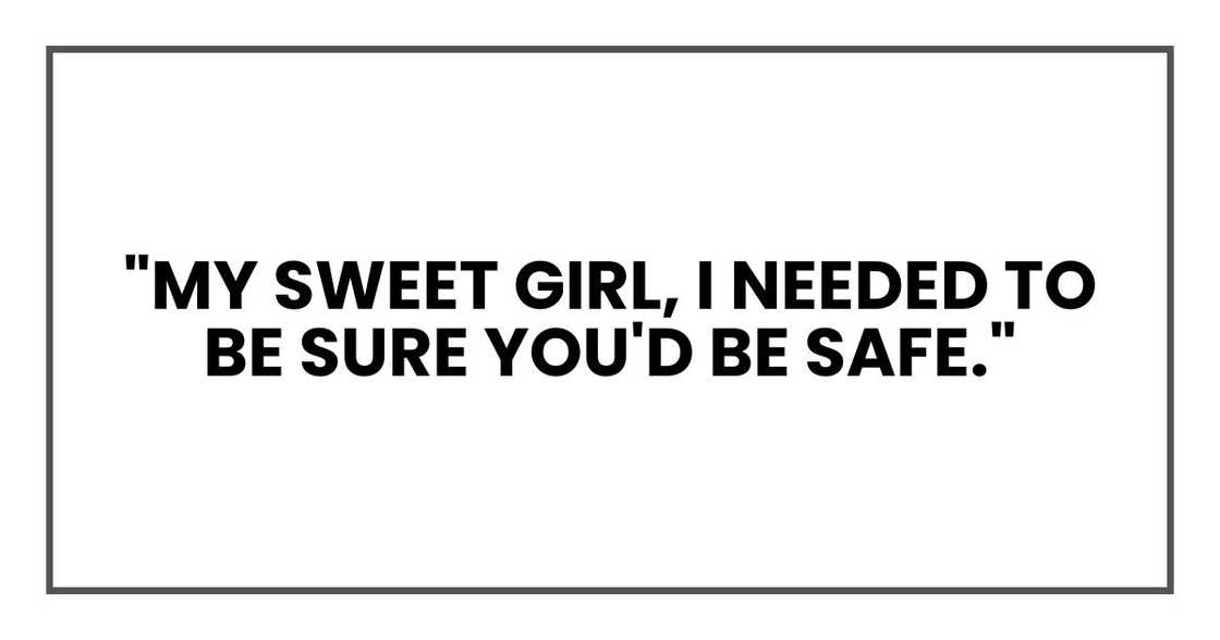 "My sweet girl," it began. "If you're reading this, then I didn't get the chance to tell you everything in person. I'm sorry for the secrets. I needed to be sure you'd be safe."