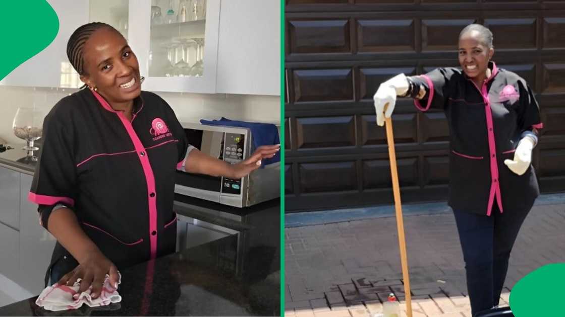 Housekeeper Mbali Nhlapho shared a hack for cleaning pillows.