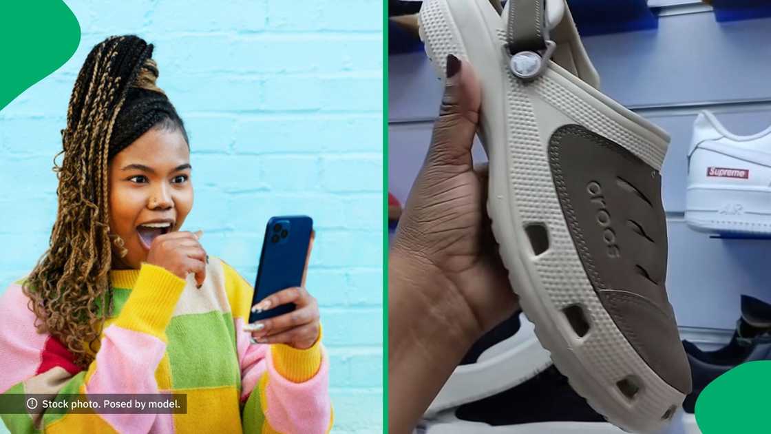 A TikTok video shows Crocs being sold for R250, amazing many in SA.