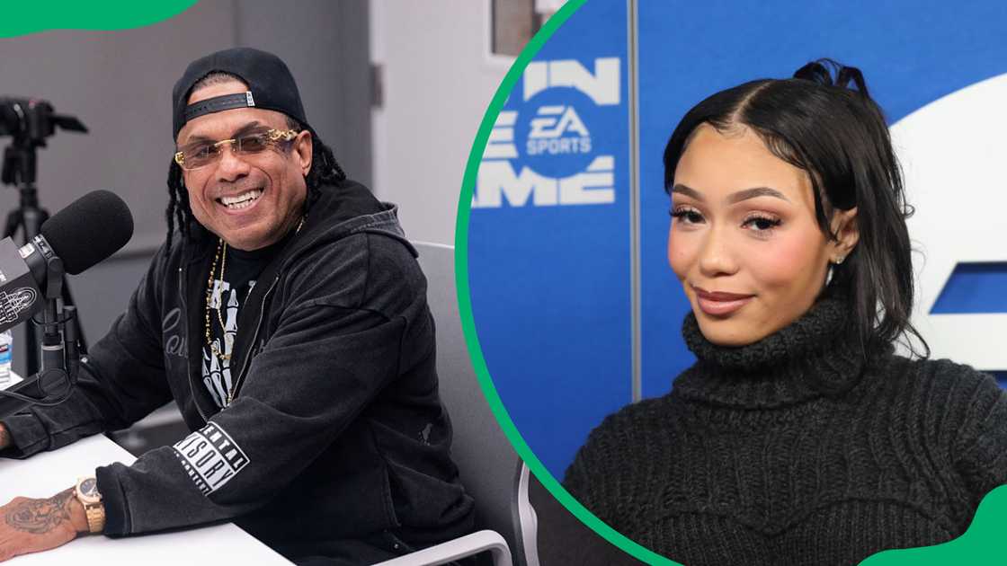 Benzino at a radio show and Coi Leray at a red carpet Benzino at a radio show and Coi Leray at a red carpet
