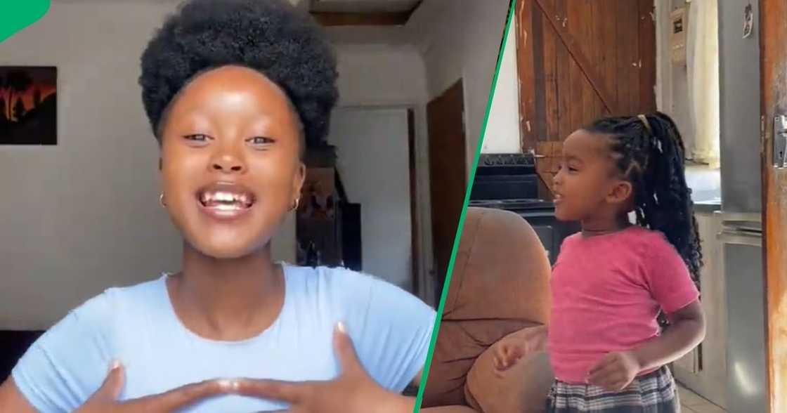 Little girl jumps on TikTok trend