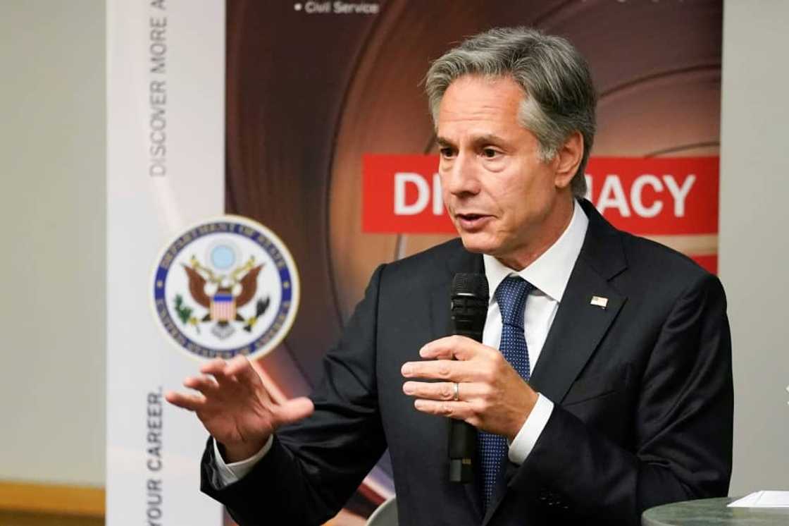 US Secretary of State Antony Blinken speaks during a State Department careers conversation at Purdue University, on September 13, 2022, in West Lafayette, Indiana US Secretary of State Antony Blinken speaks during a State Department careers conversation at Purdue University, on September 13, 2022, in West Lafayette, Indiana