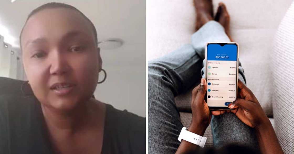 Woman shows a cost-saving method for people with a loan of R500K. Woman shows a cost-saving method for people with a loan of R500K.