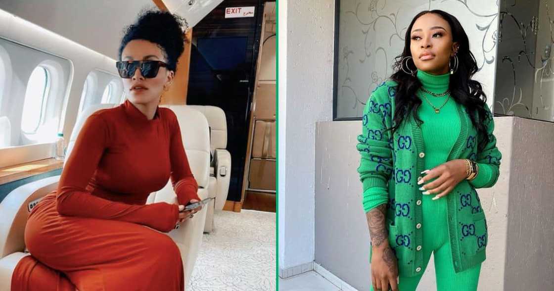 Pearl Thusi and DJ Zinhle performs together Pearl Thusi and DJ Zinhle performs together