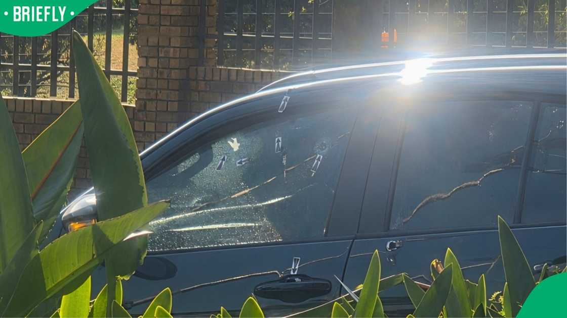 The bakkie was shot at numerous times