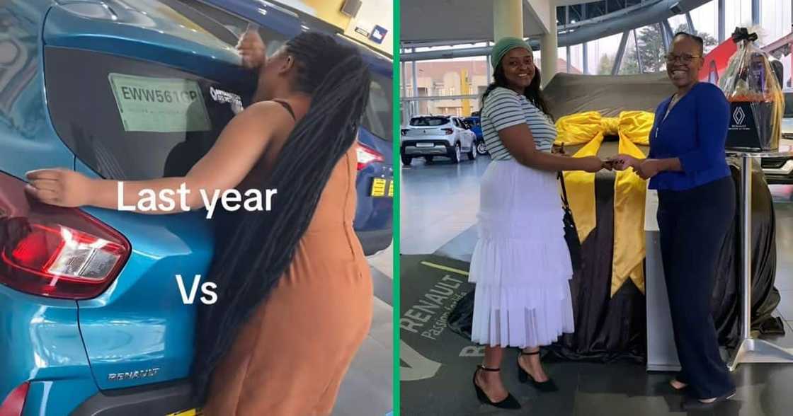 A young woman upgraded her Renault Kwid to a Kiger within a year. A young woman upgraded her Renault Kwid to a Kiger within a year.