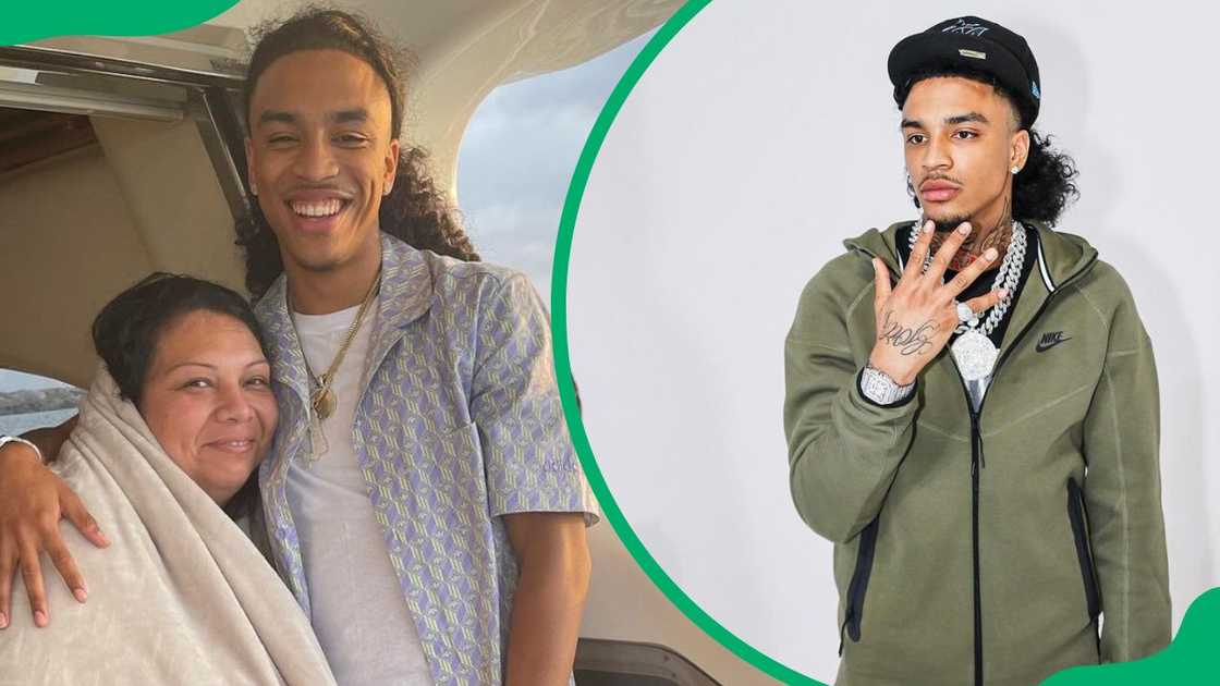 Jay Cinco with his mother (L). The musician during a photoshoot (R) Jay Cinco with his mother (L). The musician during a photoshoot (R)