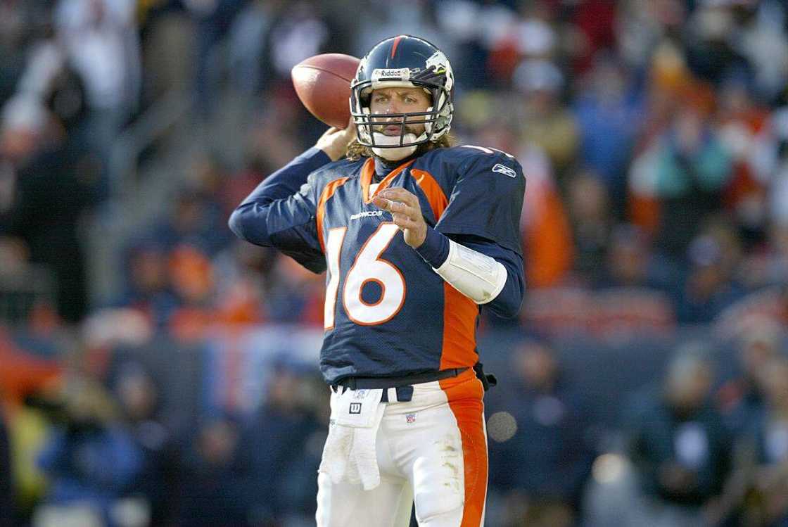 Jake threw a pass during the AFC Championship game Jake threw a pass during the AFC Championship game