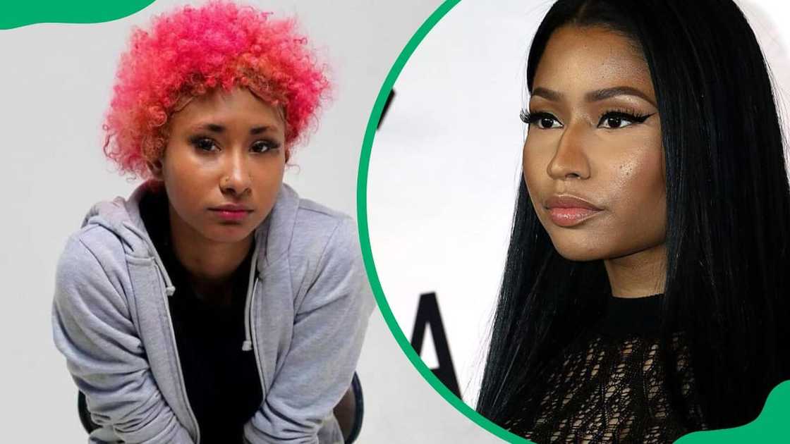 Ming Maraj during a photoshoot in 2024 (L). Nicki Minaj attending TIDAL X: 1015 in 2016 (R)