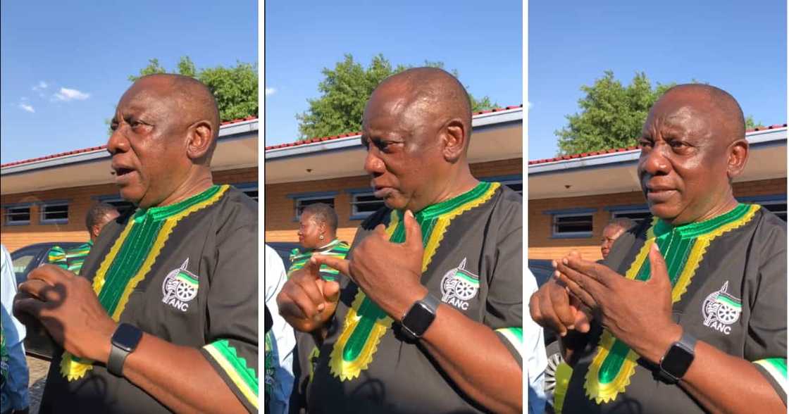 Cyril Ramaphosa discussed his abilities to tackle the country's issues. Cyril Ramaphosa discussed his abilities to tackle the country's issues.