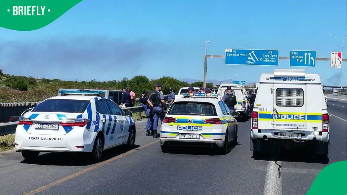 Police at the scene of the fatal shooting