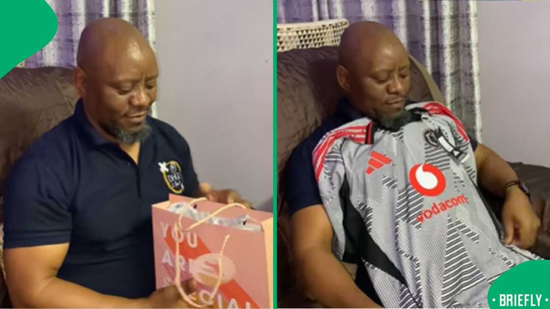 A father’s emotional response to receiving an Orlando Pirates jersey from his daughter touched many people A father’s emotional response to receiving an Orlando Pirates jersey from his daughter touched many people