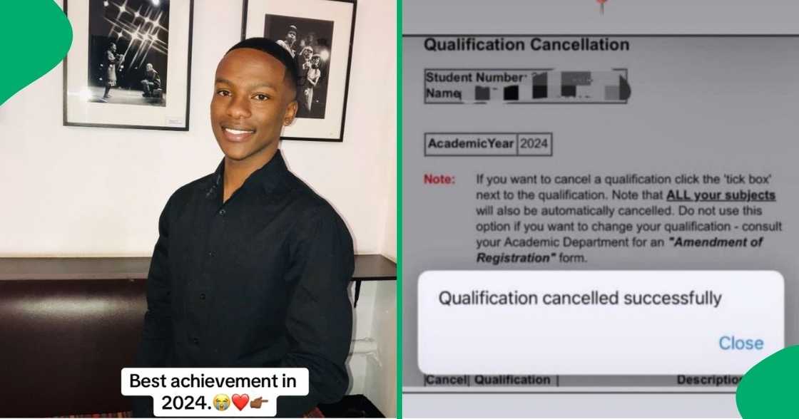 A young gentleman cancelled his qualification due to mental health.