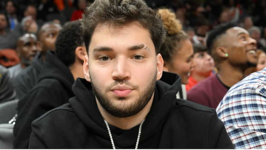 Adin Ross during the game between the Toronto Raptors and the Atlanta Hawks at State Farm Arena on 19th November 2022 in Atlanta, Georgia.