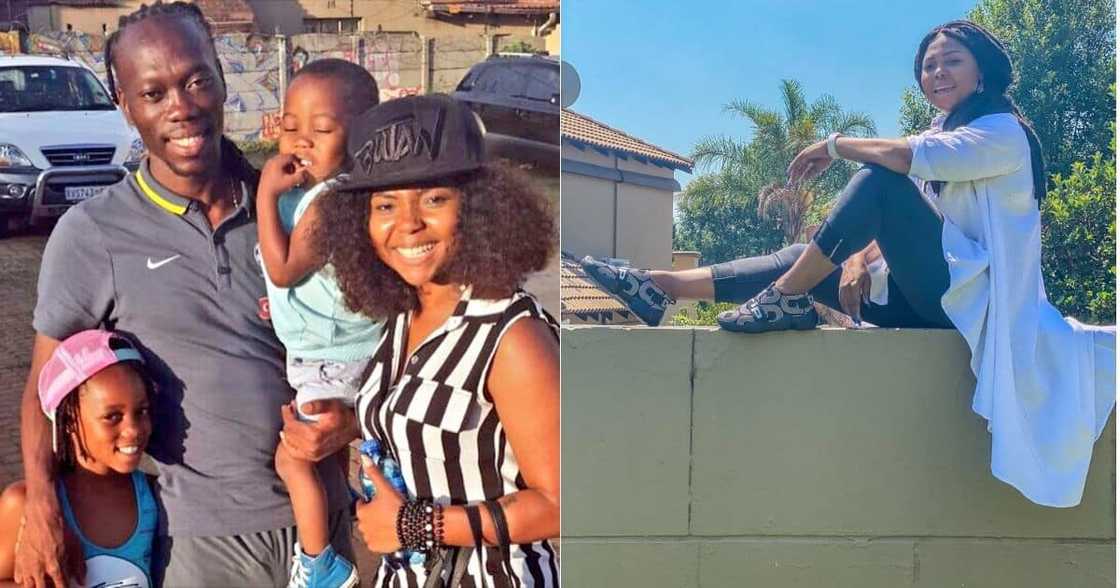 Mpho and Reneilwe Letsholonyane are celebrating their three-year wedding anniversary. Image: Twitter Mpho and Reneilwe Letsholonyane are celebrating their three-year wedding anniversary. Image: Twitter