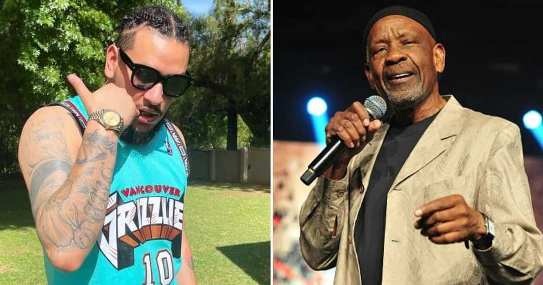 Mzansi defended Caiphus Semenya after AKA's fans dragged him.