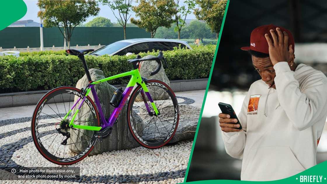 The cost of cycling gear shocked a young man. The cost of cycling gear shocked a young man.