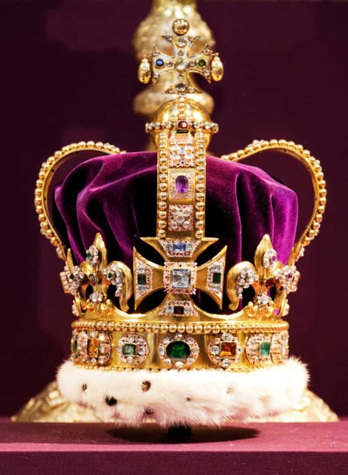 The solid gold St Edward's Crown, made in 1661, was not used in coronation ceremonies for more than 200 years as it was too heavy