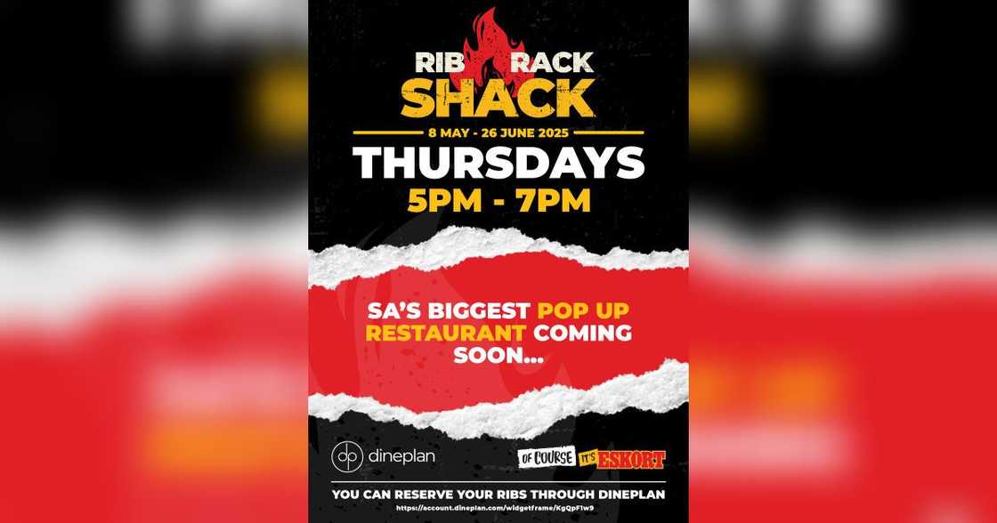 Eskort has announced South Africa’s biggest pop-up restaurant to celebrate the launch of its best ribs evererrr. Eskort has announced South Africa’s biggest pop-up restaurant to celebrate the launch of its best ribs evererrr.