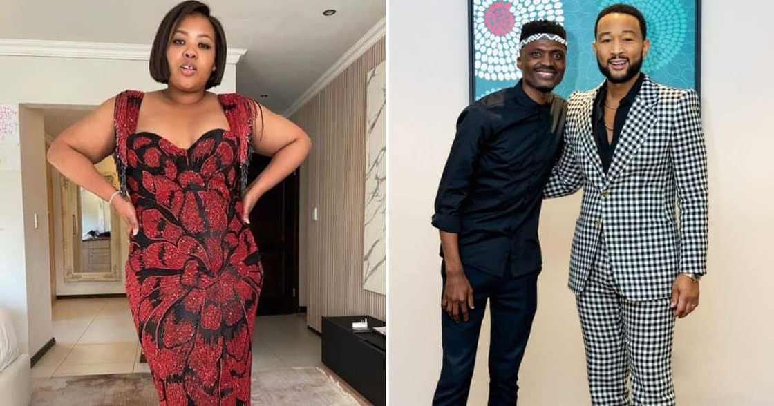 Anele Mdoda, John Legend, and Mthandazo Gatya Anele Mdoda, John Legend, and Mthandazo Gatya