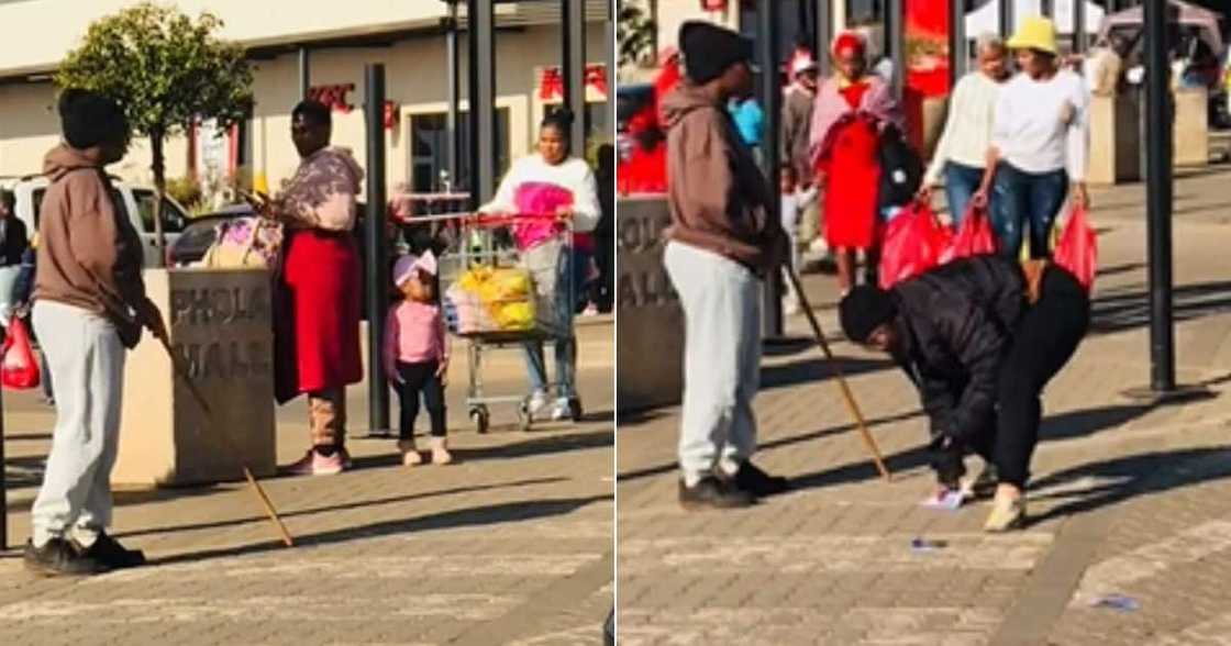 TikTok video of woman acting blind had Mzansi amazed