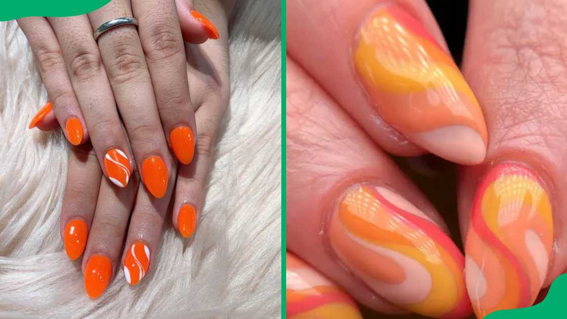 Orange almond design Orange almond design