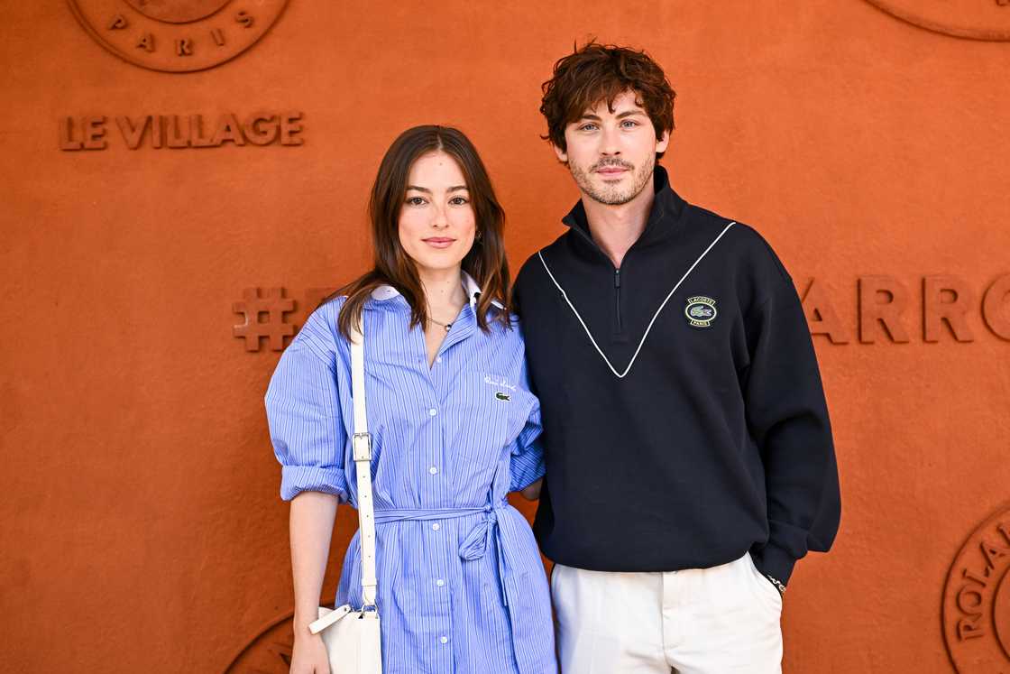 Ana Corrigan and Logan Lerman in Paris, France