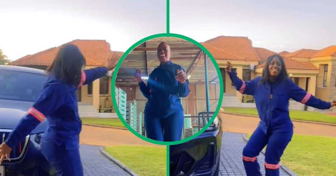 A TikTok video shows a geoligst dancing next a BMW that people motivated A TikTok video shows a geoligst dancing next a BMW that people motivated