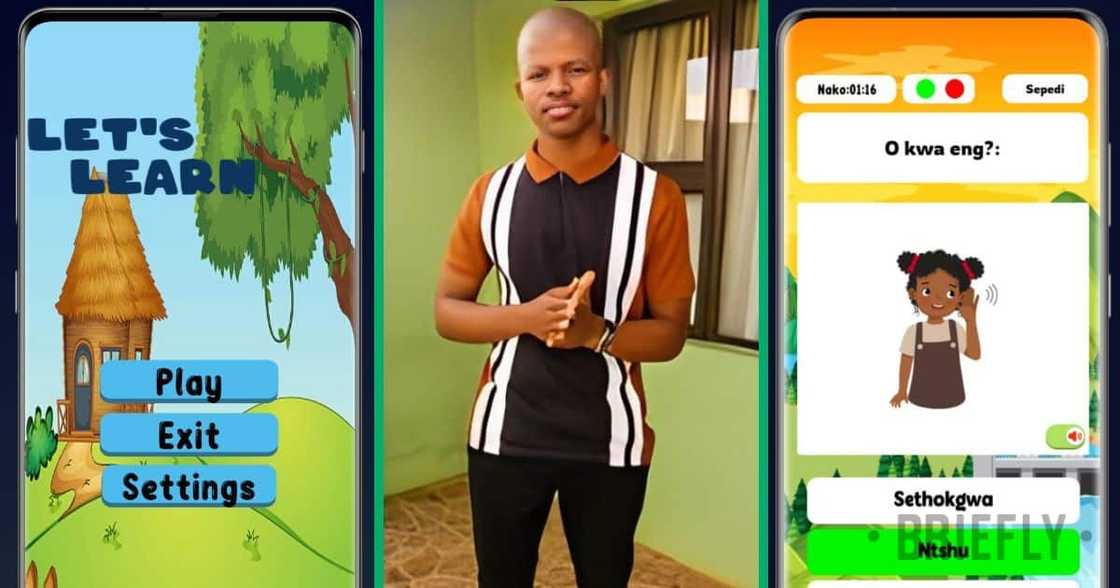 A young man created an educational app in Mzansi's native language. A young man created an educational app in Mzansi's native language.