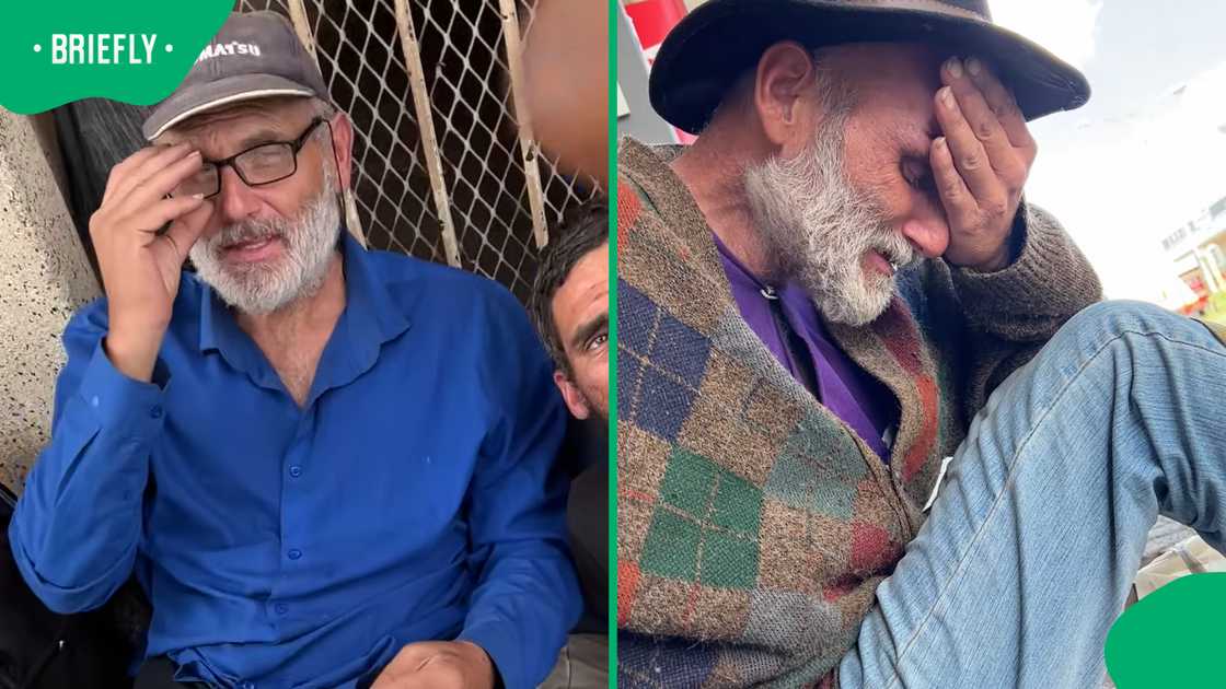BI Phakathi’s emotional encounter with ill homeless man leaves Mzansi concerned