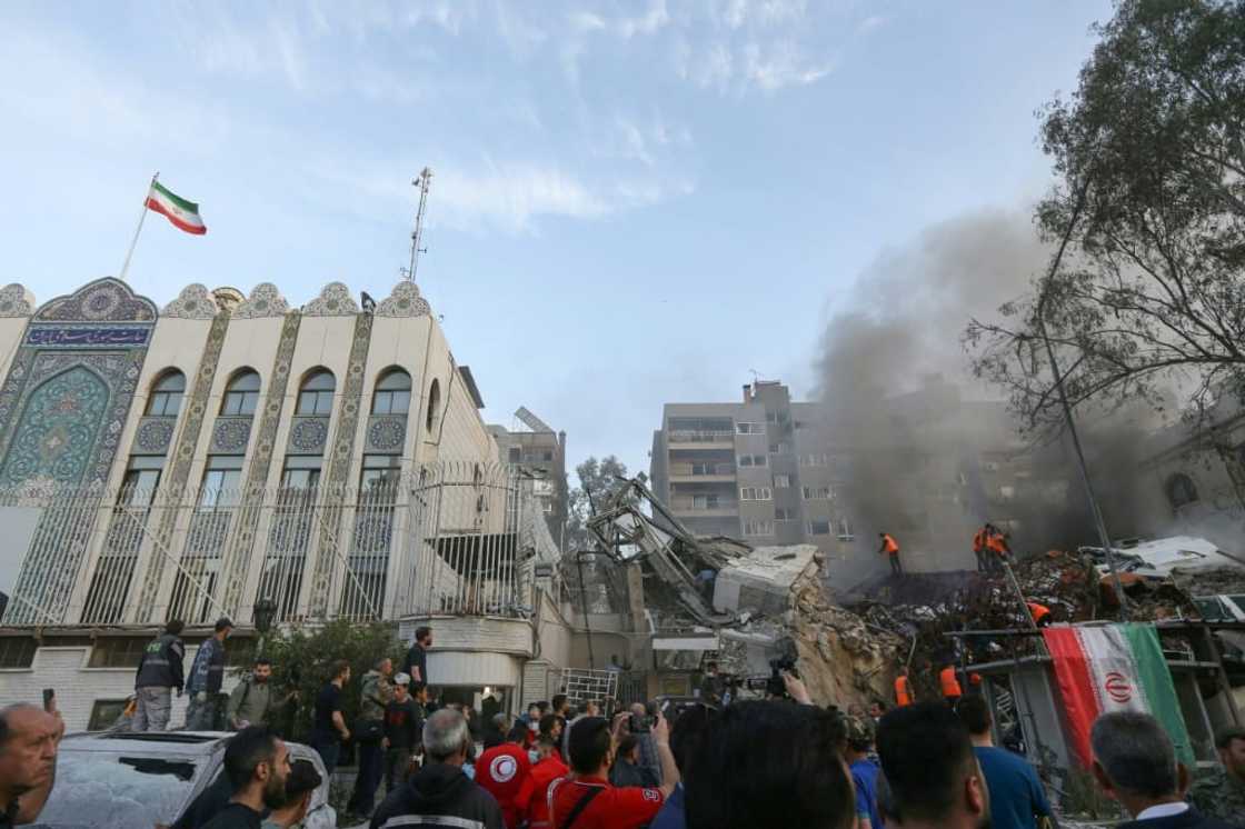 Oil prices have risen on further Middle East tensions after strikes hit a building annexed to the Iranian embassy in Damascus, with Tehran blaming Israel