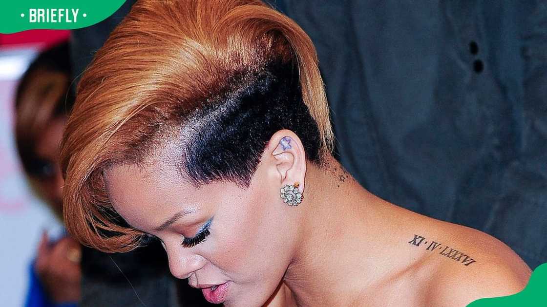 Rihanna's shoulder tattoo Rihanna's shoulder tattoo
