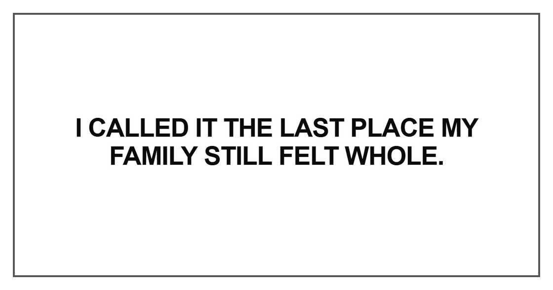 I called it the last place I called it the last place