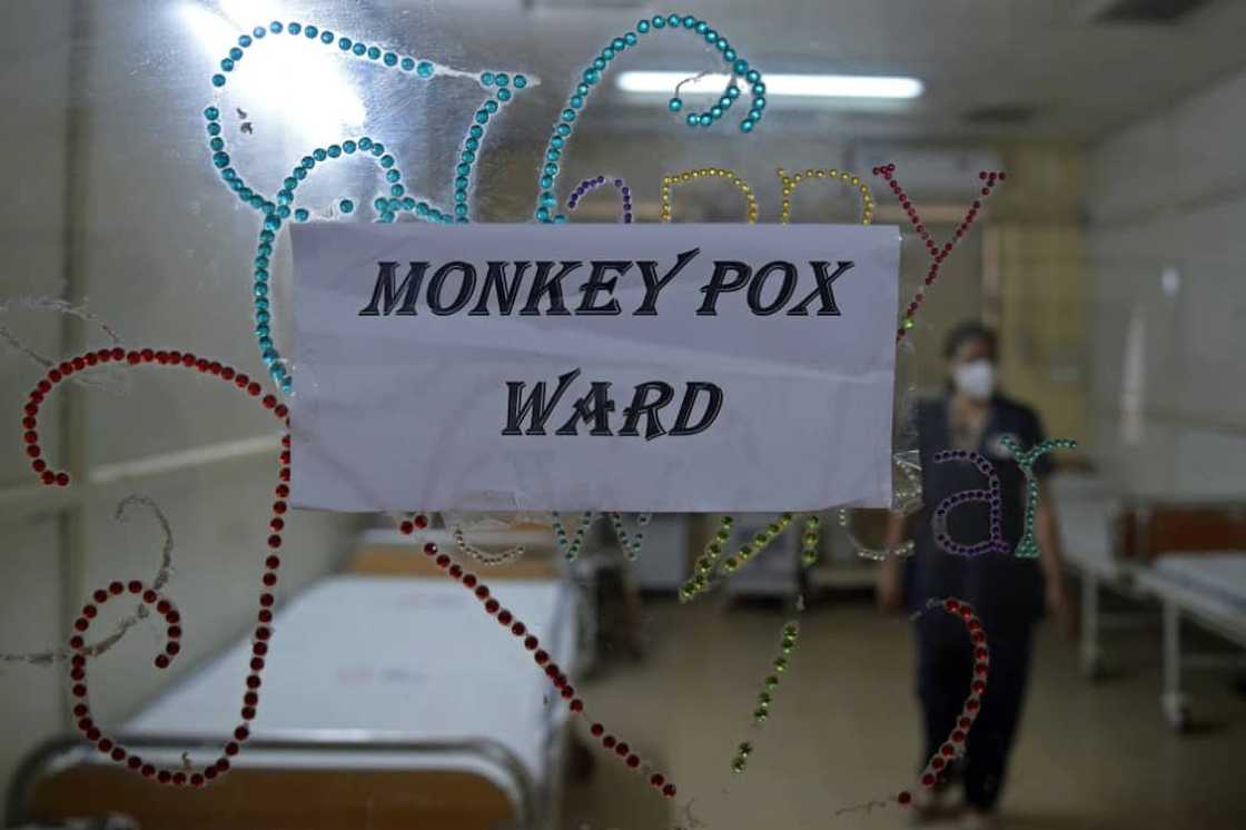 A health worker walks inside an isolation ward built as a precautionary measure for monkeypox patients at a civil hospital in Ahmedabad, India