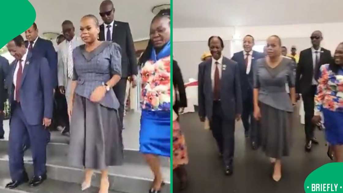 The screenshot captured respectable people attending the matric awards The screenshot captured respectable people attending the matric awards